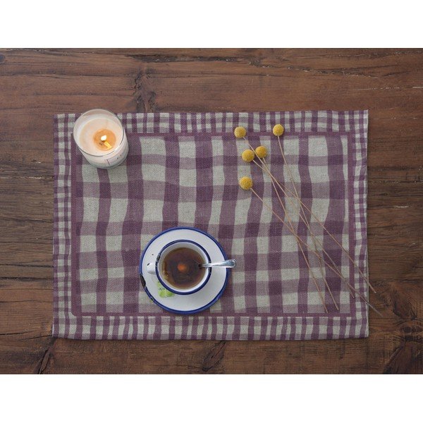 Set di 2 tovagliette di lino Malva, 45 x 30 cm Malva Vichy - Really Nice Things-image-2