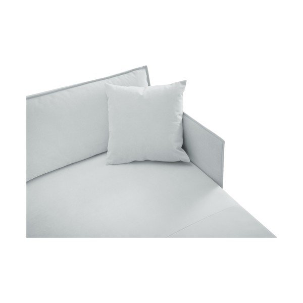 Poltrona lounge in velluto grigio chiaro, angolo destro Auguste - Interieurs 86-image-4