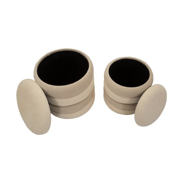 Set di poggiapiedi color crema 2 pz Nordic Style – Mauro Ferretti-image-3