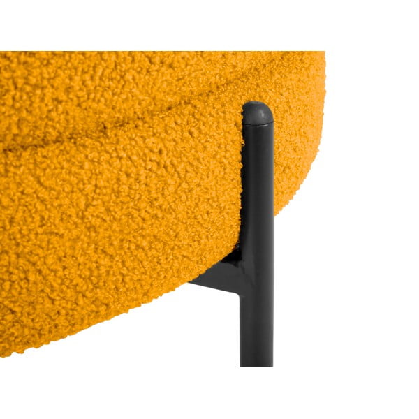 Poltrona giallo ocra in tessuto bouclé Noble - Leitmotiv-image-1