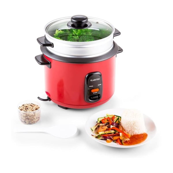Cuociriso rosso con accessorio per la cottura a vapore , 1 l Osaka - Klarstein-image-4
