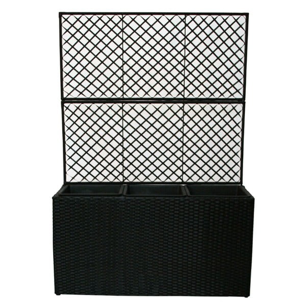 Fioriera da giardino nera da parete - Bonami Essentials-image-1