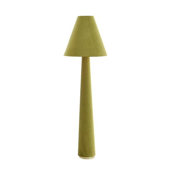 Lampada da terra verde con paralume in tessuto (altezza 168 cm) Devia - Light & Living