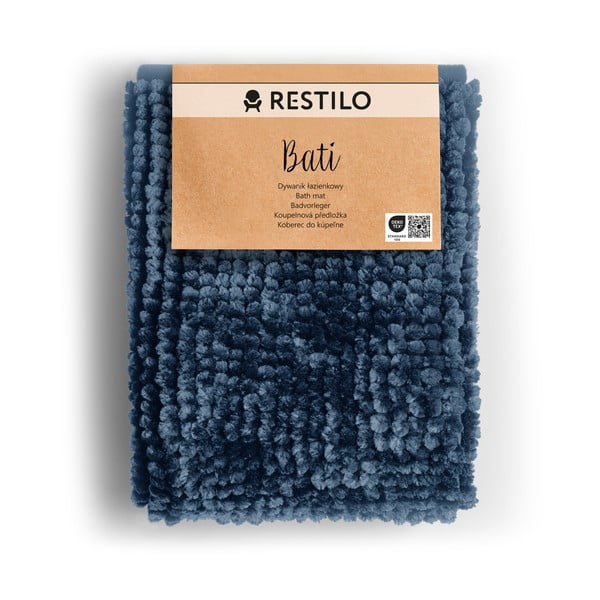 Tappeto da bagno blu scuro, 50 x 70 cm Bati - AmeliaHome