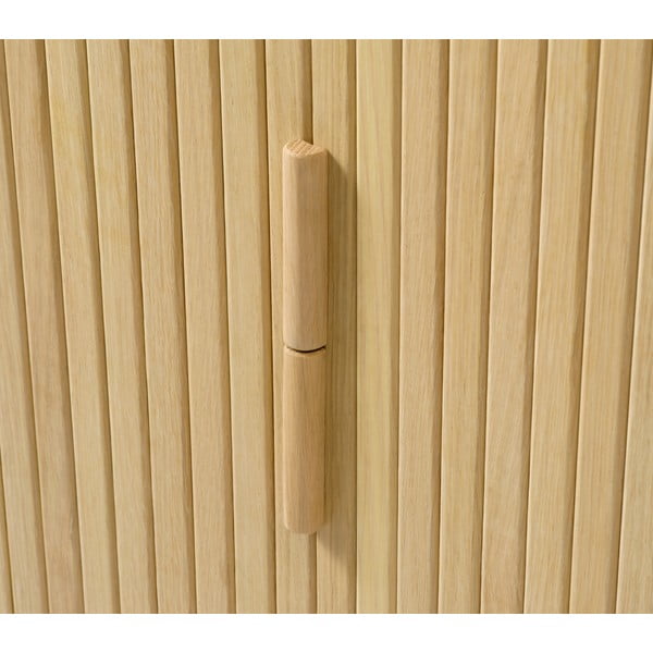 Armadio in rovere con ante scorrevoli in colore naturale 113x90 cm Cavo - Unique Furniture-image-1