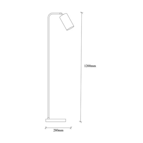 Lampada da terra nera/dorata con paralume in metallo (altezza totale 120 cm) Emek – Opviq lights-image-3