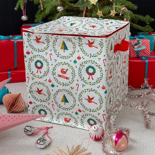 Organizer per vestiti in plastica riciclata 32x32x35 cm Classic Christmas – Rex London-image-3
