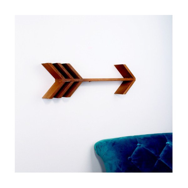 Dřevěná nástěnná polička North Carolina Scandinavian Home Decors Fleche-image-1