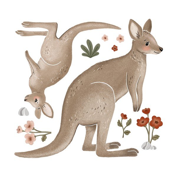 Foglio adesivo 65x61 cm Kangaroo - Lilipinso-image-2