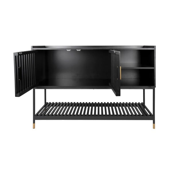 Cassettiera in pino nero Marve, 120 x 80 cm - Leitmotiv-image-3