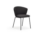 Set di sedie da pranzo nera in imbottito 2 pz Add – Teulat