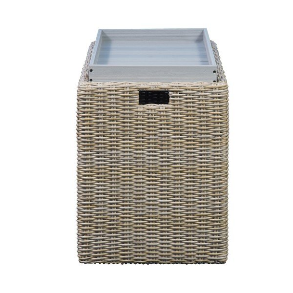 Set di mobili da giardino beige/marrone chiaro in rattan artificiale Modular – Unique Furniture-image-4