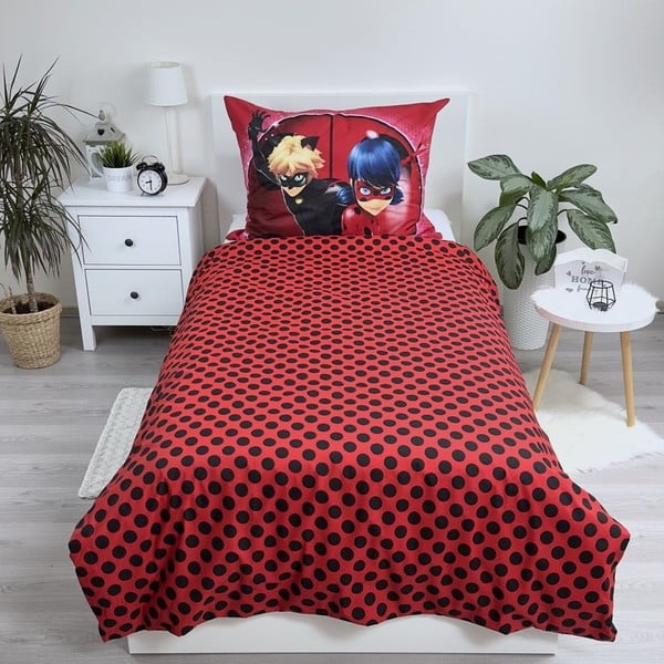 Biancheria da letto per bambini in cotone per letto singolo 140x200 cm Miraculous – Jerry Fabrics-image-2
