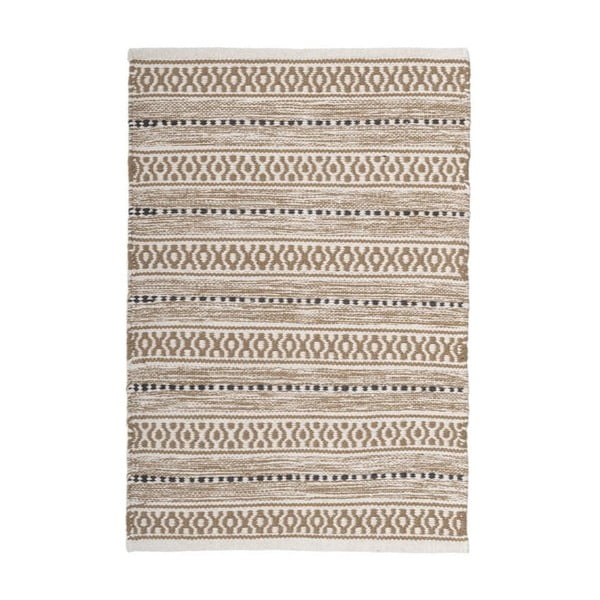 Tappeto in cotone lavabile beige 60x90 cm - Casa Selección