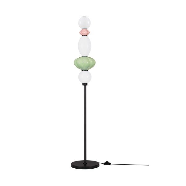 Lampada da terra LED in ceramica con paralume in ceramica/con paralume in vetro con intensità regolabile (altezza totale 136,5 cm) Oneta – Nova Luce
