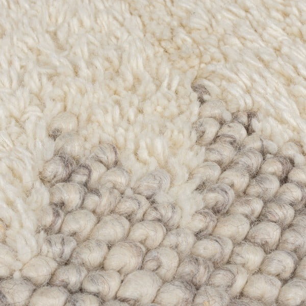 Tappeto crema tessuto a mano con lana 160x230 cm Minerals Border - Flair Rugs-image-3