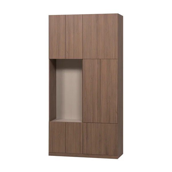 Mobile componibile colore naturale scuro 108x215 cm Build – WOOOD-image-3