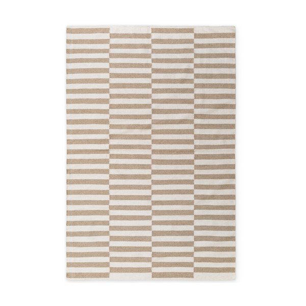 Tappeto bianco/marrone chiaro in lana reversibile/tessuto a mano 200x300 cm Vika – Hanse Home
