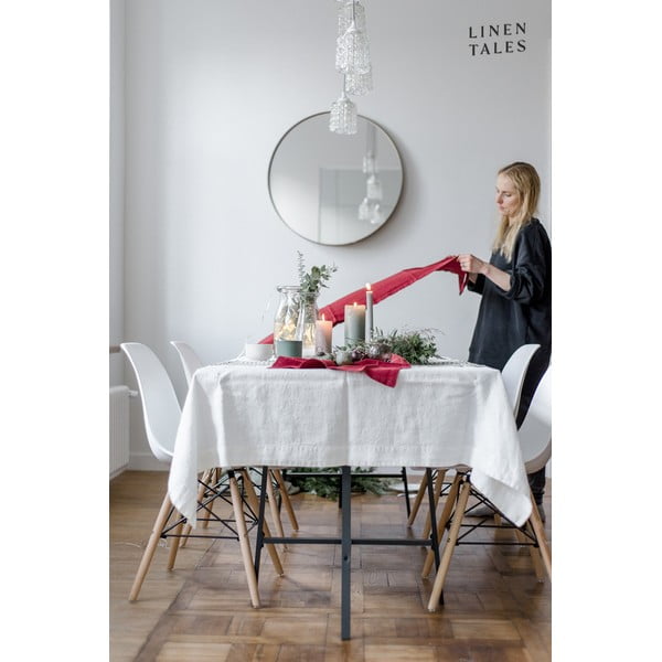 Tovaglia di lino 140x380 cm White - Linen Tales-image-1