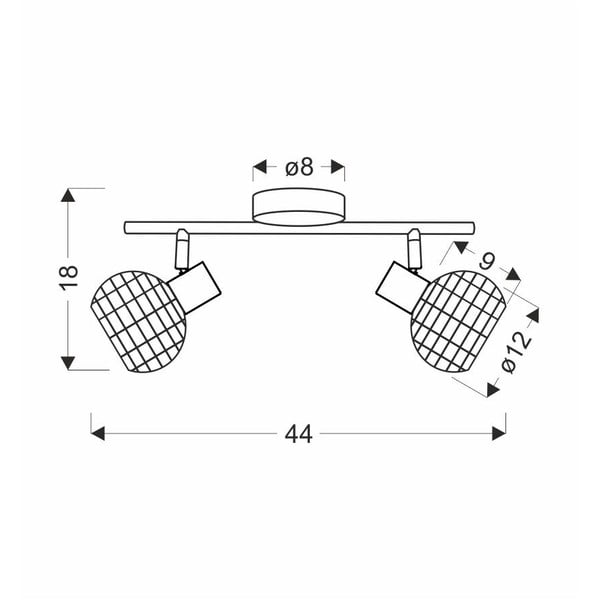 Lampada da soffitto nera e crema con paralume in metallo e rattan ø 12 cm Tajga - Candellux Lighting-image-3