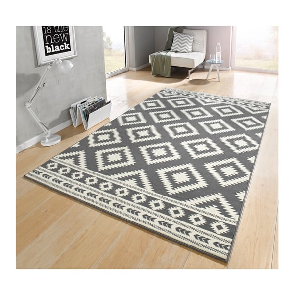 Tappeto grigio e crema Gloria , 120 x 170 cm Ethno - Hanse Home-image-1