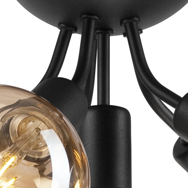 Plafoniera senza paralume nera Viggo – LAMKUR-image-4