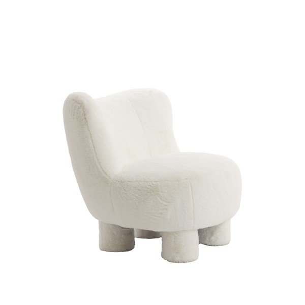 Poltrona crema in bouclé Kamovu - Light & Living