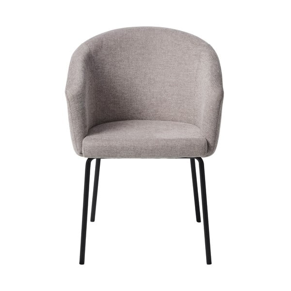 Sedia da pranzo grigio chiaro in imbottito con braccioli Easton – Unique Furniture-image-3