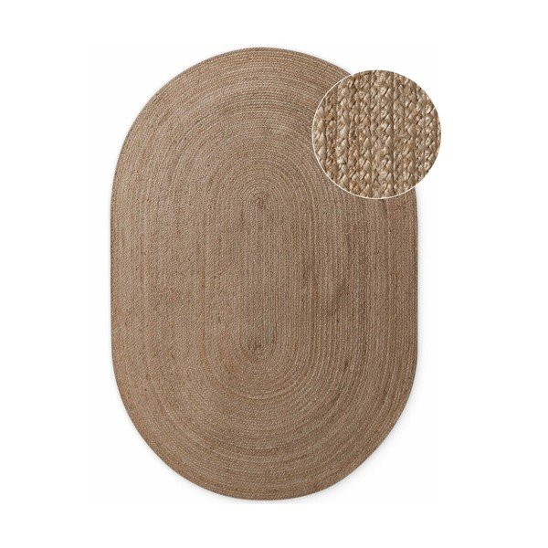 Tappeto colore naturale scuro in iuta reversibile/tessuto a mano 160x230 cm Braided – Hanse Home