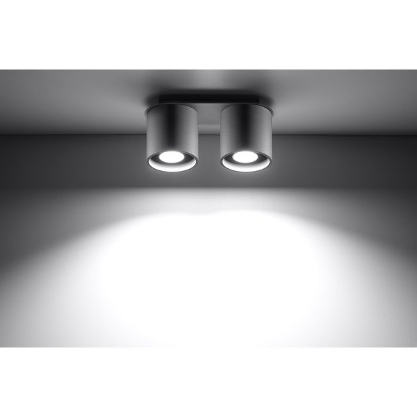 Apparecchio da soffitto grigio Roda - Sollux-image-4