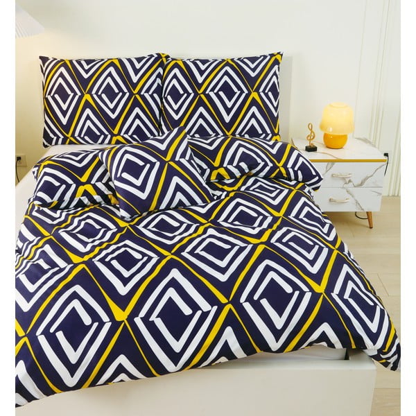 Lenzuolo singolo blu scuro da 6 pezzi in microsatin 140x200 cm Dylan - My House-image-3