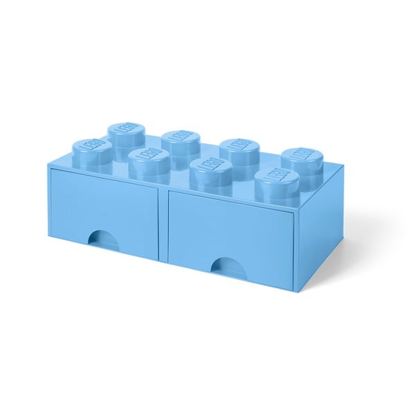 Scatola portaoggetti azzurra con due cassetti - LEGO®