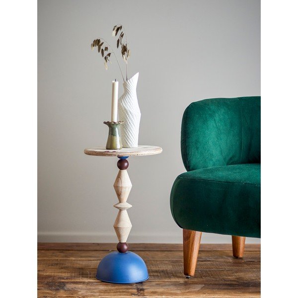 Tavolino rotondo in abete massiccio ø 30 cm Mannelli – Bloomingville-image-1