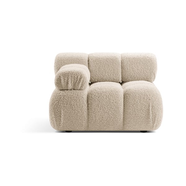 Modulo divano in bouclé beige (angolo sinistro) Bellis - Micadoni Home