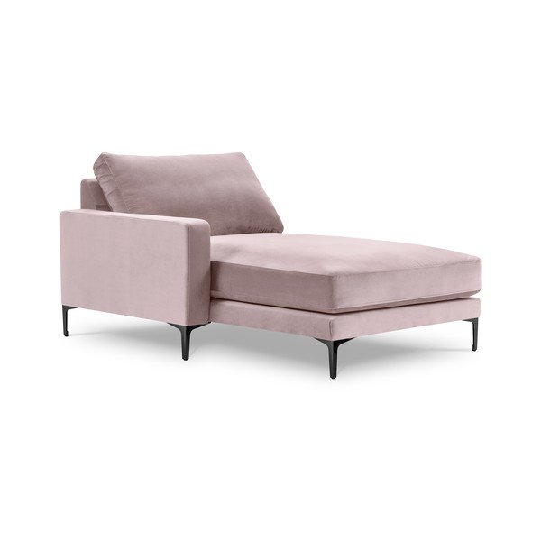 Poltrona lounge in velluto rosa, angolo sinistro Harmony - Kooko Home-image-2