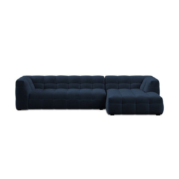 Divano angolare in velluto blu, angolo destro Vesta - Windsor & Co Sofas