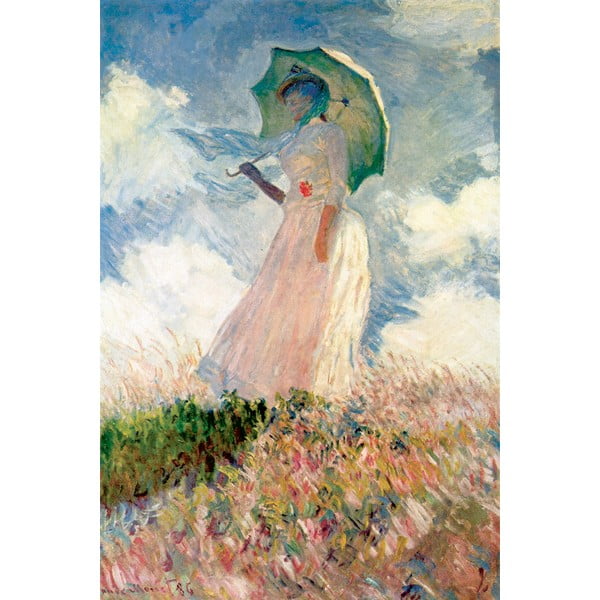 Riproduzione pittorica 40x60 cm Claude Monet - Woman with sunshade - Fedkolor