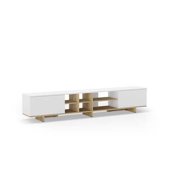 Tavolo TV bianco 230x44 cm Cequoia - Marckeric-image-2