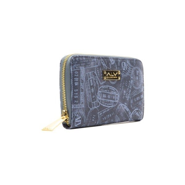 Modrá kožená dámská peněženka Alviero Martini Denim-image-3