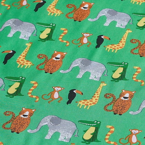 Lenzuolo con angoli per bambini verde per culla 70x140 cm Animal Magic – Catherine Lansfield-image-2
