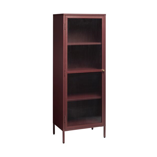 Vetrina rossa in metallo 58x160 cm Bronco - Unique Furniture-image-3