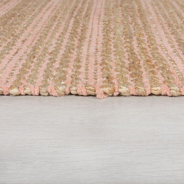 Tappeto rosa in iuta tessuto a mano 160x230 cm Equinox – Flair Rugs-image-3