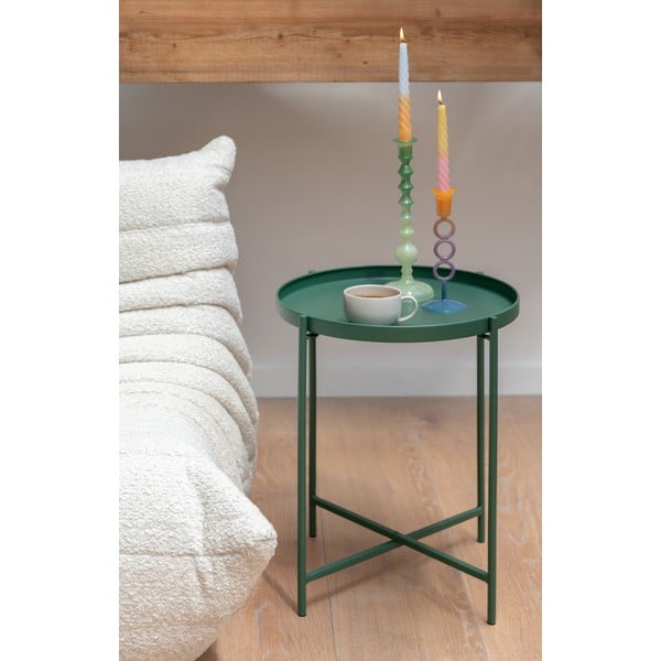 Tavolino rotondo in metallo ø 40 cm Meseta  – Leitmotiv-image-1