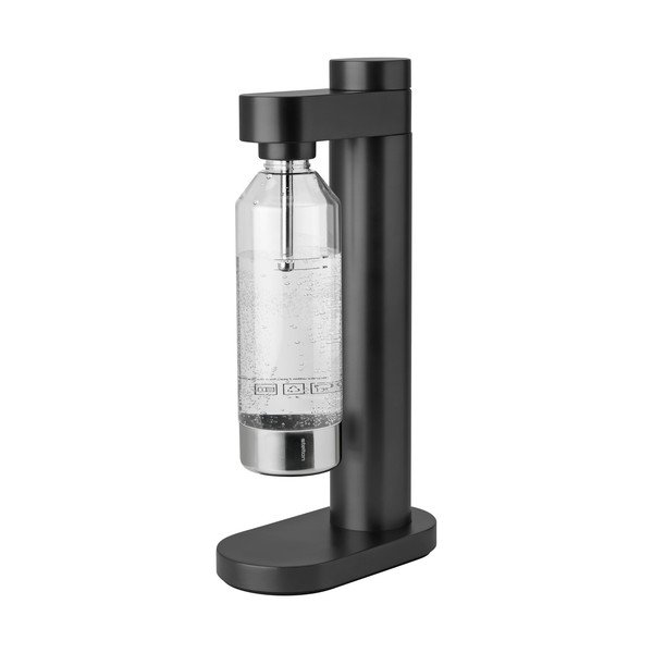 Set per bevande gassate nera in acciaio inox Brus – Stelton