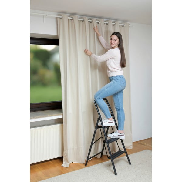 Gradini compatti neri, altezza 114,5 cm - Wenko-image-1