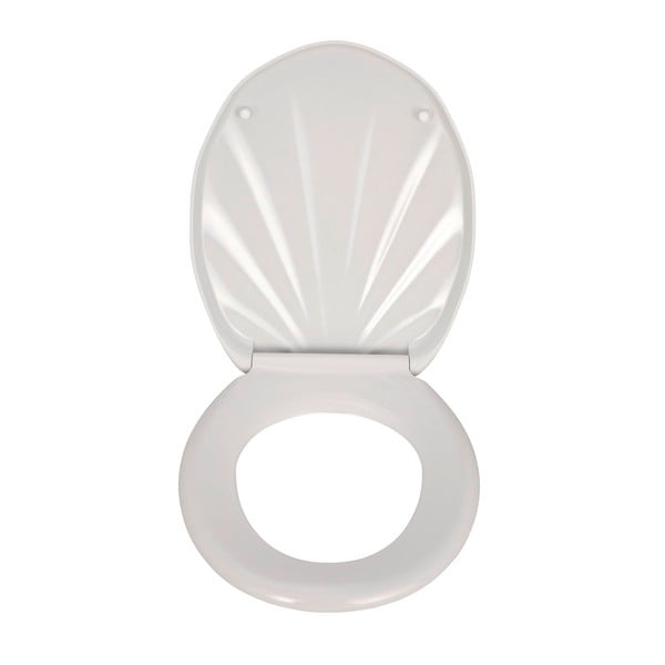 Sedile per wc bianco con chiusura facilitata Premium , 45,5 x 38 cm Sea Shell - Wenko-image-1