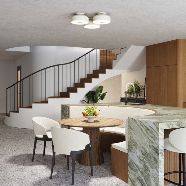 Plafoniera color crema ø 30 cm Blacko – Sollux-image-3