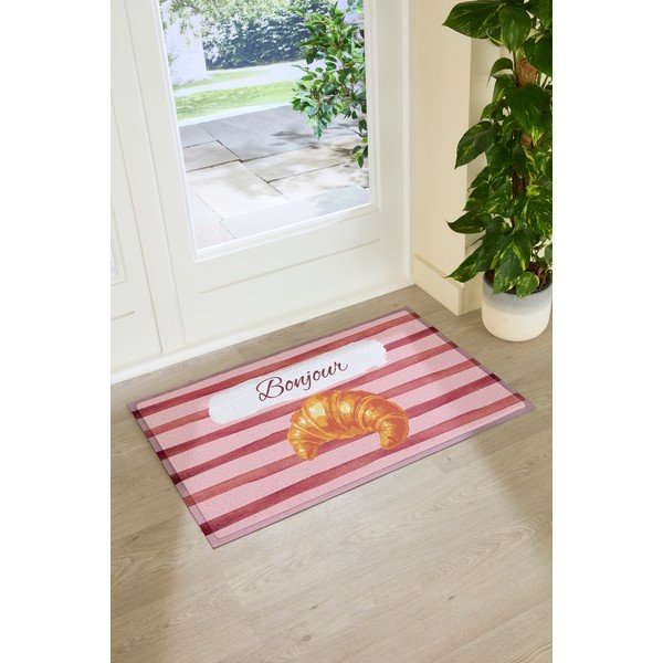 Zerbino in PVC 40x70 cm  Croissant Bonjour – Artsy Doormats-image-3