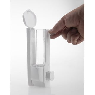 Dispenser per sapone in plastica da parete in argento lucido 350 ml Aqualine  – Sapho