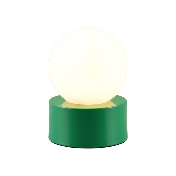 Lampada da tavolo verde con paralume in vetro (altezza 17 cm) Countess - Trio-image-1